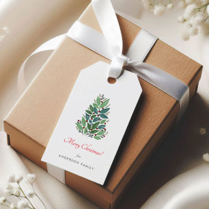 Einfache Weihnachtsbaumferien Geschenkanhänger