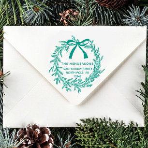 Einfache Weihnachtsfeier-Rücksendeadresse Permastempel