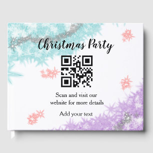 Einfache Weihnachtsfeier-Website Barcode QR Name h Gästebuch