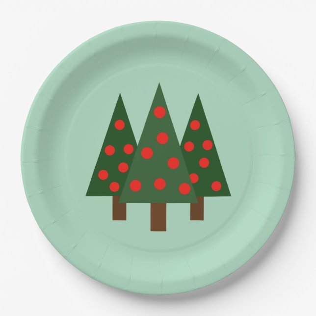 Einfache Weihnachtsfeier zu den Tellern des Grünbu Pappteller (Vorderseite)