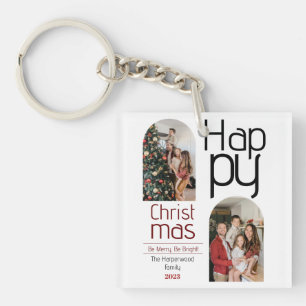 Einfache Weihnachtsfeiertage Modernes Typografie-F Schlüsselanhänger