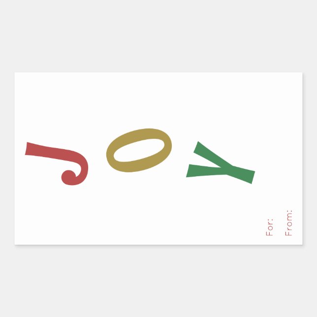 Einfache Weihnachtsfreude für Geschenksticker Rechteckiger Aufkleber (Vorderseite)