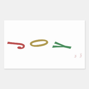Einfache Weihnachtsfreude für Geschenksticker Rechteckiger Aufkleber