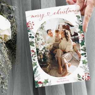 Einfache Weihnachtskarte des Fotos Feiertagskarte