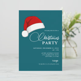 Einfache Weihnachtsmannmütze Skript Aquamarines We Einladung