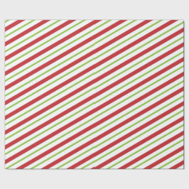 Einfache Weihnachtsstreifen Geschenkpapier