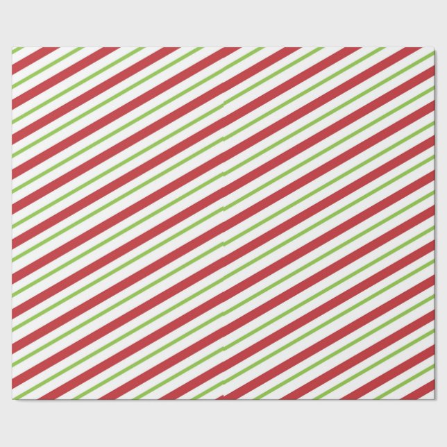 Einfache Weihnachtsstreifen Geschenkpapier (Saum)