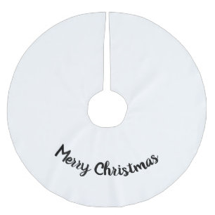 einfache WeihnachtsWeihnachten Ihren Foto Text bru Polyester Weihnachtsbaumdecke