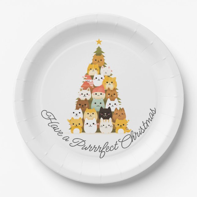 Einfache Weihnachtszeit Pappteller (Vorderseite)