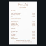 Einfache Weißbraun Flyer<br><div class="desc">Moderner,  schlichter weißbrauner Flyer. Entworfen für Designer,  Stylisten,  Salons,  Haare und Make-up Künstler,  Nails und Lash Künstler,  Wellness-Center und mehr.</div>