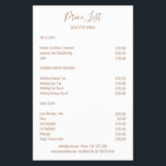 Einfache Weißbraun Flyer<br><div class="desc">Moderner,  schlichter weißbrauner Flyer. Entworfen für Designer,  Stylisten,  Salons,  Haare und Make-up Künstler,  Nails und Lash Künstler,  Wellness-Center und mehr.</div>