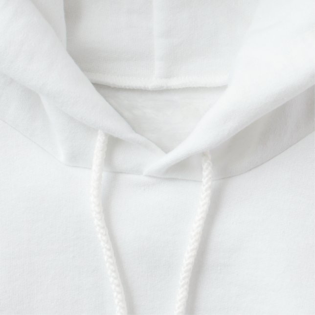 Einfache Weiße Behörde® Bestickter Hoodie (Detail - Hals (Weiß))