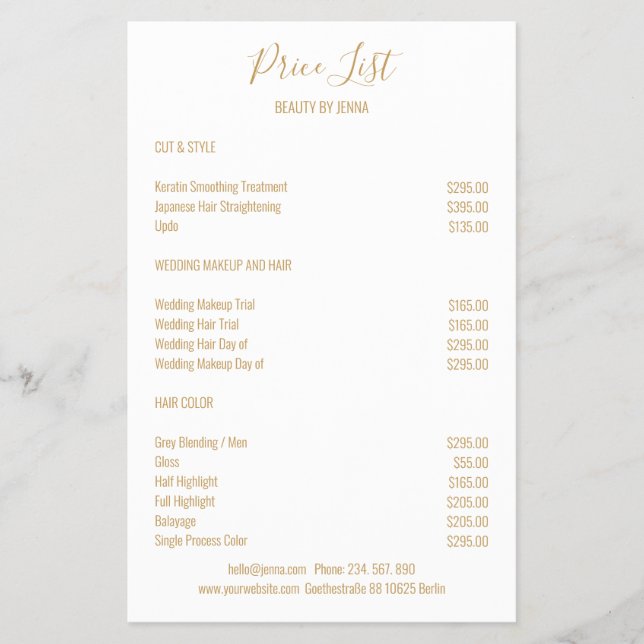 Einfache Weiße Beige Flyer (Vorne)