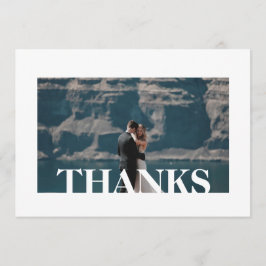 EINFACHE WEISSE DANK IHNEN FOTO MESSAGE CARD DANKESKARTE