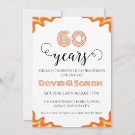 einfache weiße Einladungen zum 60. Hochzeitstag