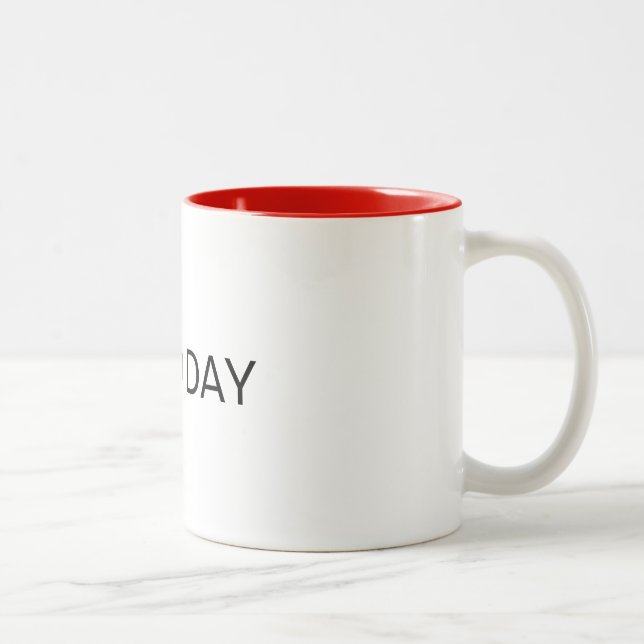 EINFACHE WEISSE, GUTE TAGESTASSE ZWEIFARBIGE TASSE (Rechts)