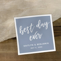Einfache weiße Handschrift Best Day Ever, Dusty Bl