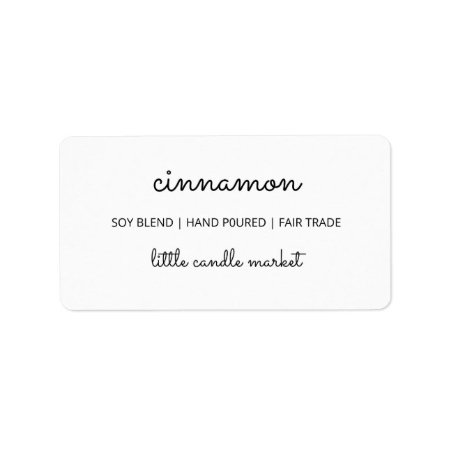 Einfache weiße Kerzen Adressaufkleber (Vorne)