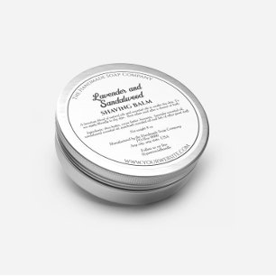 Einfache weiße Kosmetik Jar Lid Label 2.75" dia