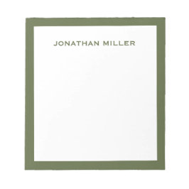 Einfache Weiße Marine Typografie Notizblock