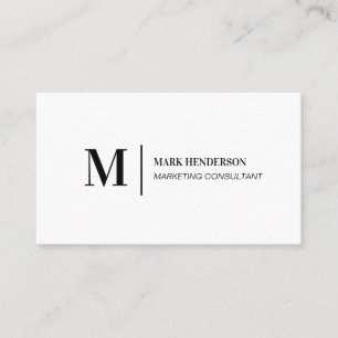 Einfache Weiße Moderne Minimalistisch Visitenkarte