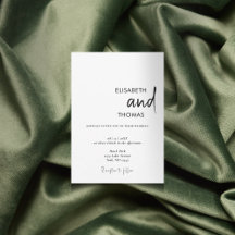 Einfache, weiße, moderne minimalistische Hochzeit
