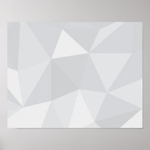 Einfache, weiße, moderne, trendige, coole Abbildun Poster