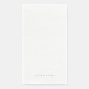 Einfache weiße Seepromenade - Namen Moderne Gäste Serviette