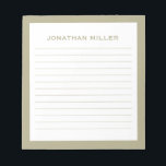 Einfache weiße Seite Grüner Typografischer Name Li Notizblock<br><div class="desc">Ein berufliches Notizblock mit minimalistischem Design in Weiß und Grün. Benutzerdefiniert,  Initial und Name auf einem einfachen,  weißen Hintergrund,  gerahmt durch eine sage grüne Grenze. Personalisieren Sie die Eingabe mit den angegebenen Feldern,  oder wenden Sie sich mit der Schaltfläche 'Nachricht' an den Designer,  um Hilfe zu erhalten.</div>