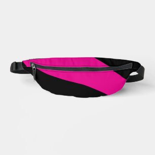 Einfache Wellen in Magenta und Schwarz Bauchtasche