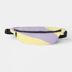 Einfache Wellen in Pastellgelb und Lila Bauchtasche