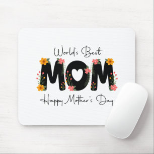 Einfache Welt Beste Mama Muttertag-Kalligrafie   Mousepad