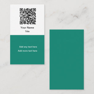 Einfache Werbe-QR-Code-Geschäftskarten Vertikal Visitenkarte