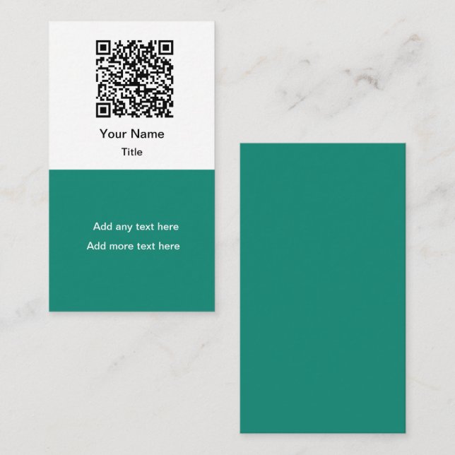Einfache Werbe-QR-Code-Geschäftskarten Vertikal Visitenkarte (Vorne/Hinten)
