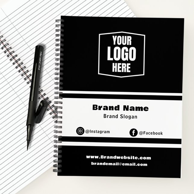 Einfache Werbeaktion für das Branding und Logo für Notizbuch (Von Creator hochgeladen)
