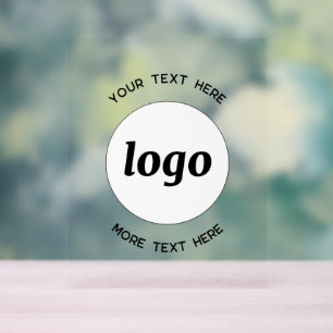 Einfache Werbeaktion für Logos Acrylschild