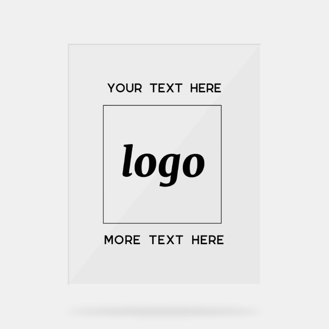 Einfache Werbeaktion für Logos Acrylschild (Vorderseite)