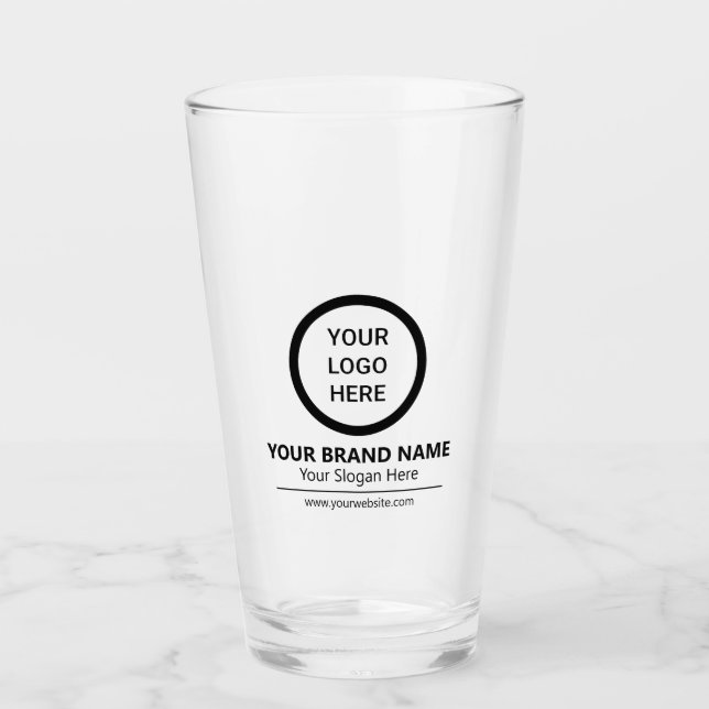 Einfache Werbeaktion von Logo-Pint-Glas Glas (Vorderseite)