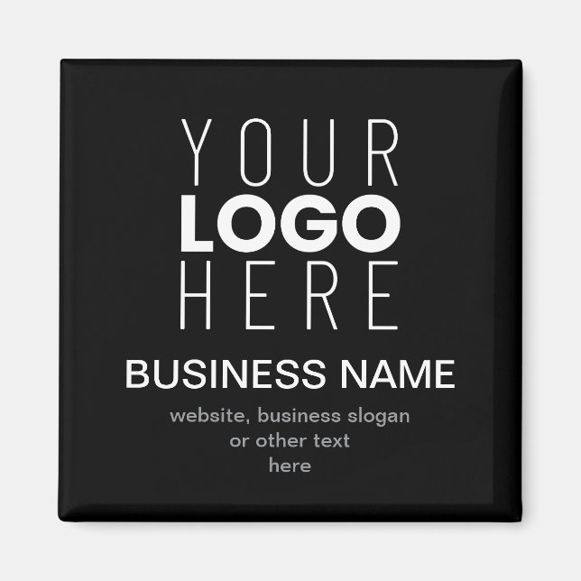 Einfache Werbevorlage für Ihr Firmenlogo Magnet (Vorne)