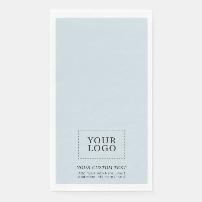 Einfache Werbung für Blue Custom Business-Logo Serviette (Vorderseite)
