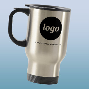 Einfache Werbung für Logos und Texte Reisebecher