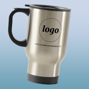 Einfache Werbung für Logos und Texte Reisebecher