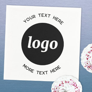 Einfache Werbung für Logos und Texte Serviette
