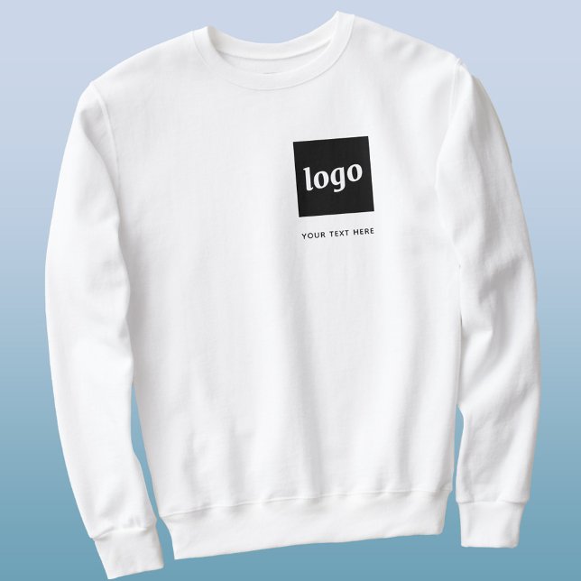 Einfache Werbung für Logos und Texte Sweatshirt (Logo and custom text business promotional sweatshirt)