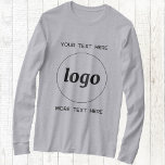 Einfache Werbung für Logos und Texte T-Shirt<br><div class="desc">Fügen Sie Ihr eigenes Logo und Textauswahl zu diesem Design hinzu. Entfernen Sie den oberen oder unteren Text, wenn Sie es vorziehen. Minimalistisch und beruflich. Ideal für Mitarbeitermarken, für Firmenveranstaltungen und Messen oder als Werbeprodukt für Ihre Kunden und Kunden.</div>