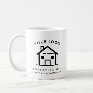 Einfache Werbung für Real Anwesen Business-Logos Kaffeetasse