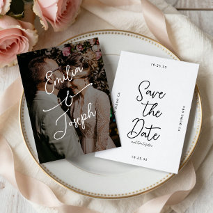 Einfache whimsical handgeschriebene Save-the-Date- Save The Date