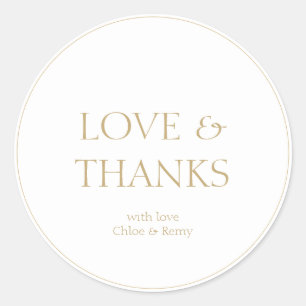 Einfache White Couple Wedding Dankeschön Sticker