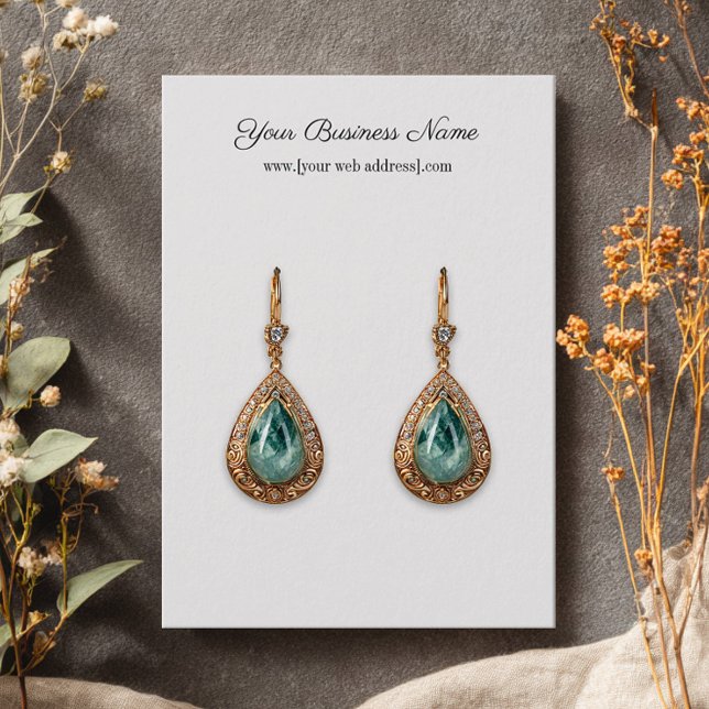 Einfache White Custom Earring Business Card (Von Creator hochgeladen)