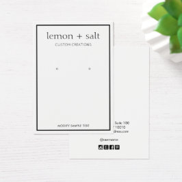 Einfache White Modern Earring Juwelier Display